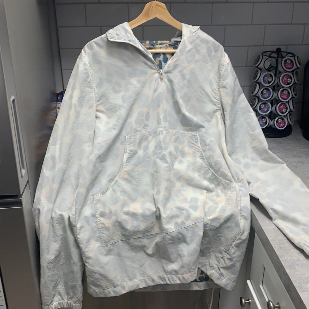 ASOS Hooded Leopard Windbreaker Size Medium